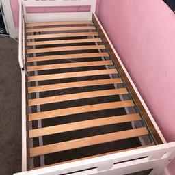 It’s In very good condition, used for less than a year, it has got just a couple of minor scratches as it can be seen from the photo, which are hardly seen and I’m sure can be easily fixed. My daughter loved this bed but we are putting the bunk bed instead which is the only reason we are selling it. It 
can come with a foam mattress if required. Collection only please from N17 Tottenham.