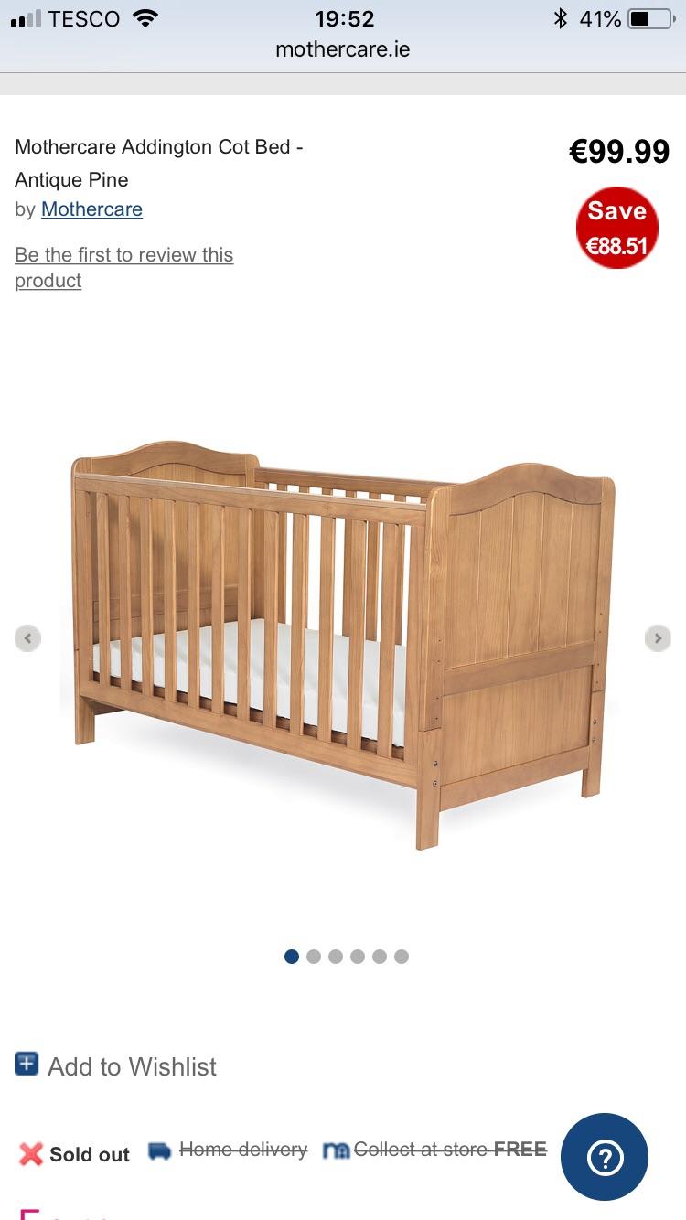 Mothercare addington cheap cot bed