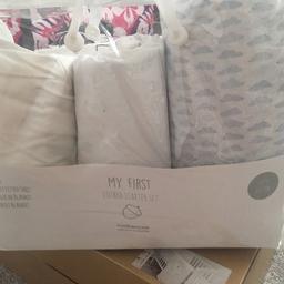 Cot blankets & cushion blankets never used bar one and cushion in good condition
