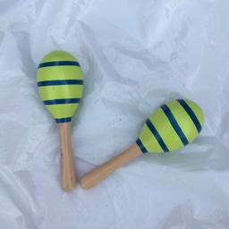 Set of two little wooden maracas, ideal baby toys. Excellent condition, smoke free home.