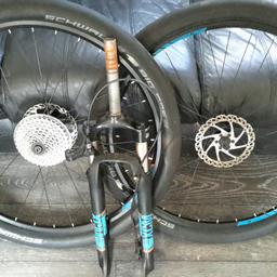 29er wheels with tyres forks and brake