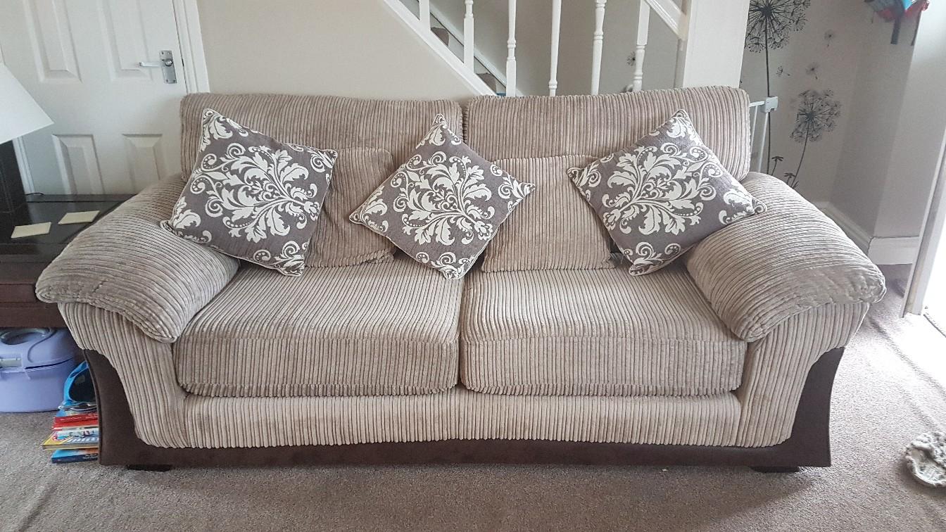 Dfs cord sofa and swivel chair in TF7 Madeley for £275.00 for sale Shpock