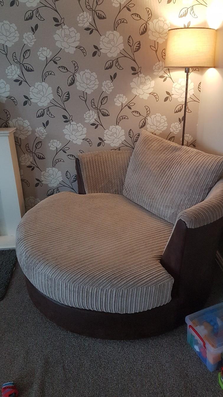 Dfs cord sofa and swivel chair in TF7 Madeley for £275.00 for sale Shpock