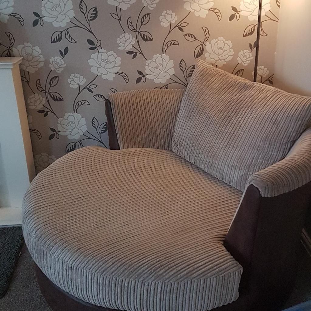 Dfs cord sofa and swivel chair in TF7 Madeley for £275.00 for sale Shpock