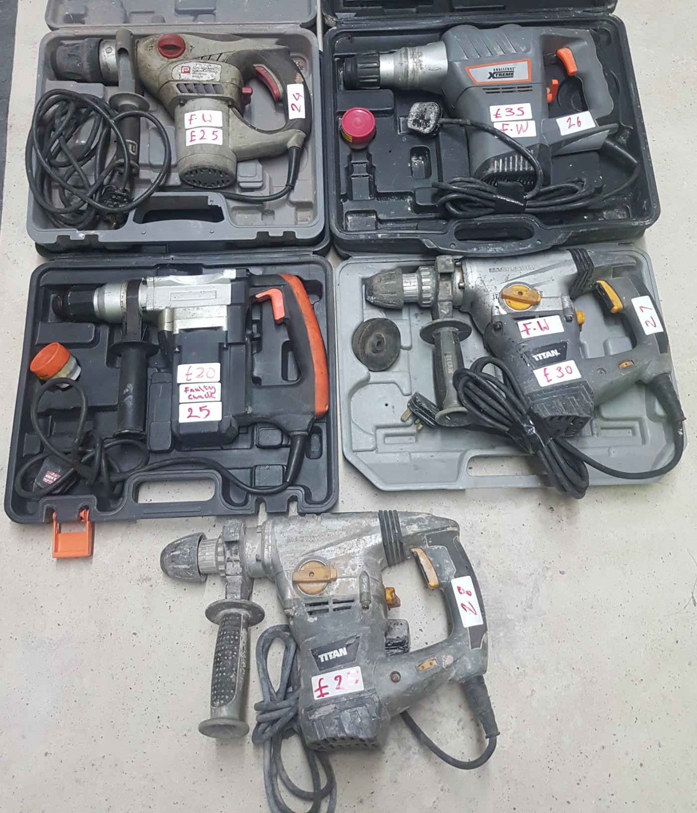 5 sds plus cango drills! All working! Cheap! in HX1 Calderdale for £20.