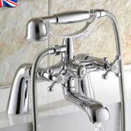 Brand new brought but didn't fit still in box victorian style taps with shower head with all fittings