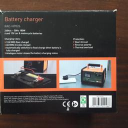 RAC AS NEW BATTERY CHARGER. UNUSED, BOXED .