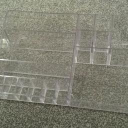 Brand new tough clear plastic orgoniser for bedroom or bathroom or study/office
Very handy.