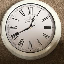 Large white kitchen clock as new
