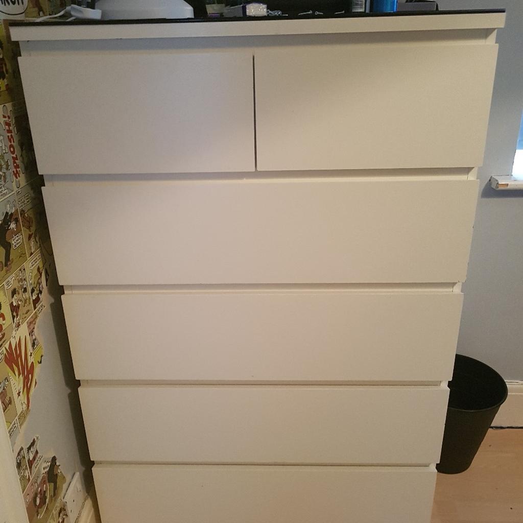 Ikea Malm drawers with glass top in SS9 Sea für 50,00 £ zum Verkauf