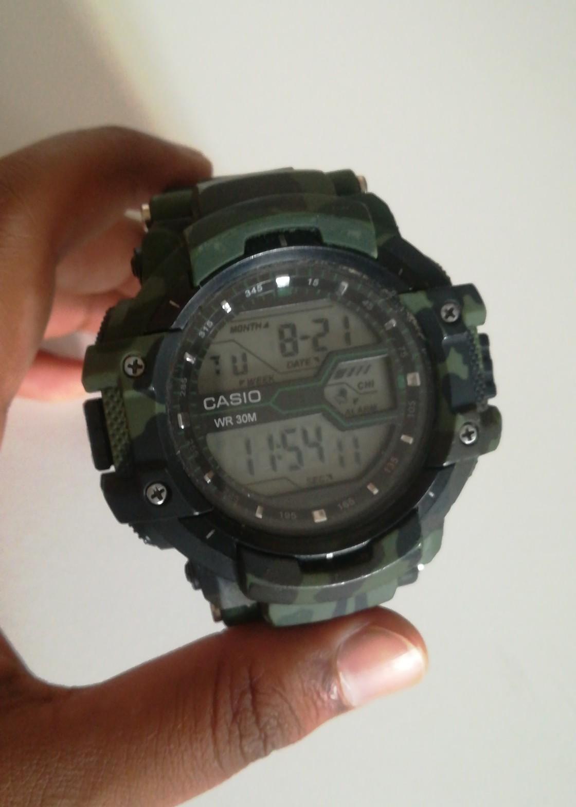 Casio WR30M Camo Green Watch in MK42 Wixams for 30.00 for sale Shpock