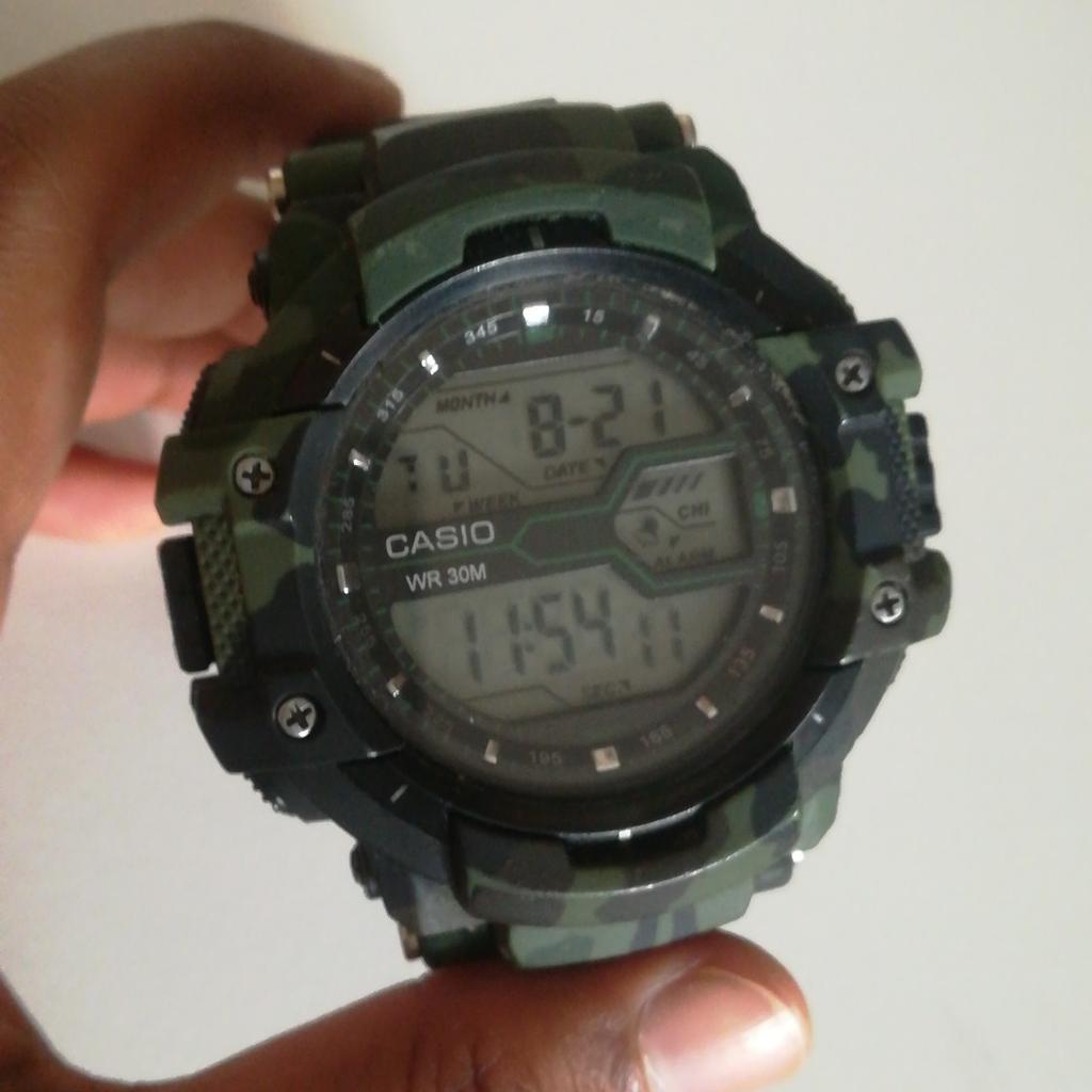 Casio WR30M Camo Green Watch in MK42 Wixams for 30.00 for sale