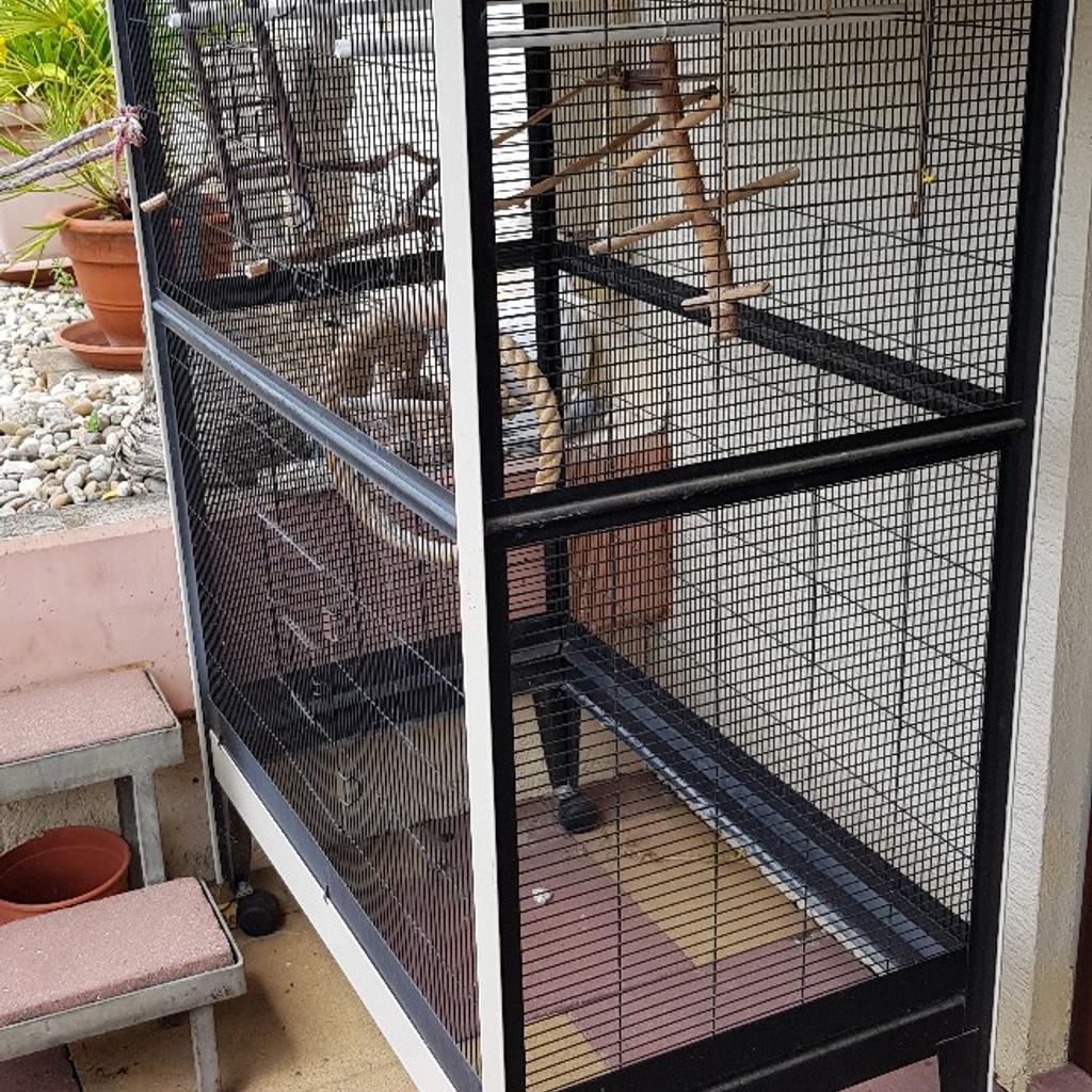 Dehner Voliere/Vogelkäfig mit Zubehör in 67098 Bad Dürkheim für 59,00