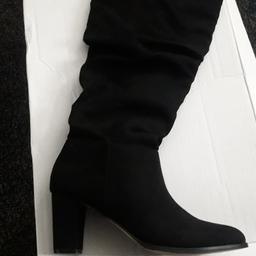 The collection brand-new rrp £55 tags still on also box slouch high boots black suede