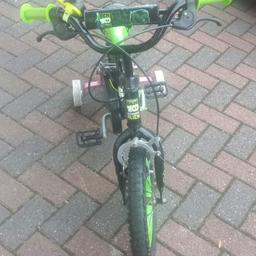 Ben ten 12 inch bike with stabilisers ( although pink in colour,  can be removed).Reasonable condition fully operational