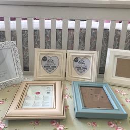 Selection of 5 photo frames see photos for colours etc 
All good condition.