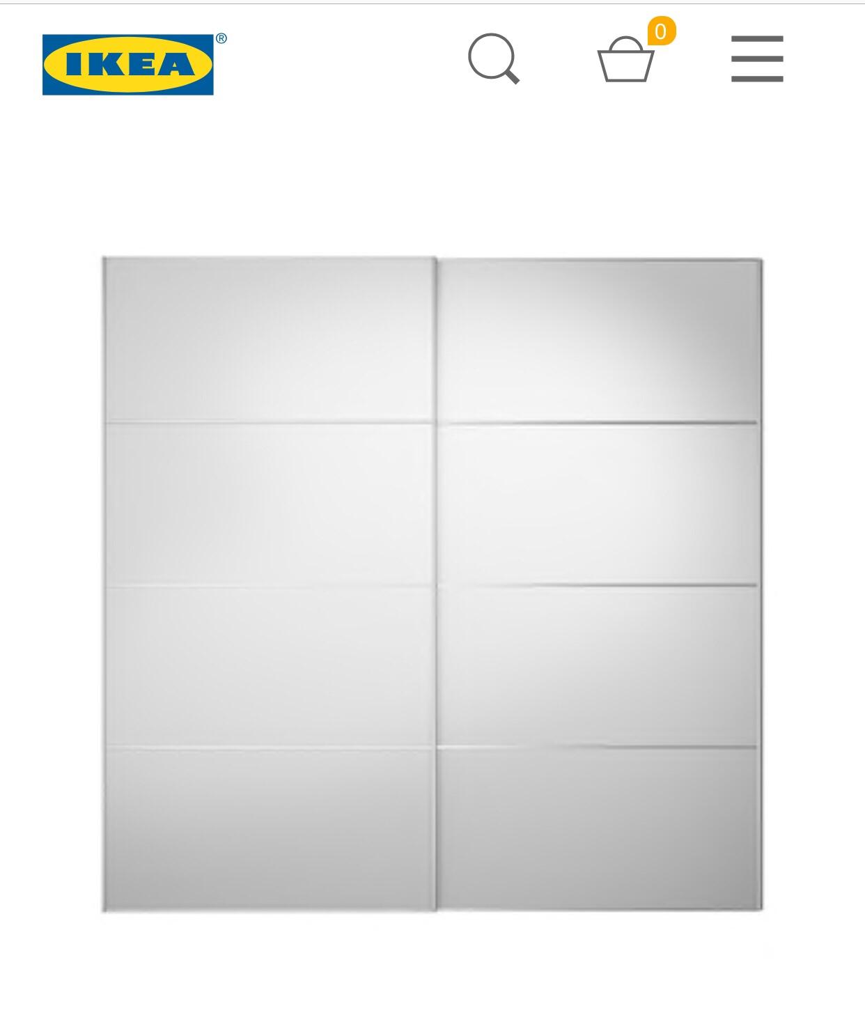 Auli 4 panels for sliding wardrobe IKEA door in N7 Islington for £30.00