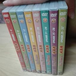 Ich löse einen teil meiner anime Sammlung auf. Hier sind die InuYasha DVD's vol. 1-8.
Also Folge 1-32.
Die Cd sind in einem guten Zustand. Die laufen einwandfrei.