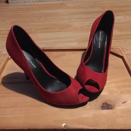 KG by Kurt Geiger heels size 6 red suede great condition