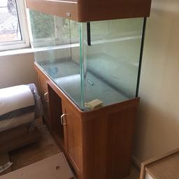 Nice bowed curved front glass, which allows for corner-less views from the front. 
Large heavy aquarium £75 Or nearest offer, pick up from Northolt area, it’s on the 2nd floor with no lift. 

Size in cm: 120 long, 45 deep, 77 high (tank only) 150 high with stand