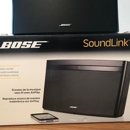 Bose Soundlink Air with Echo Dot using aux cable (supplied). Great sound with handsfree controls through Echo.

All boxed and in good condition. Great sound.