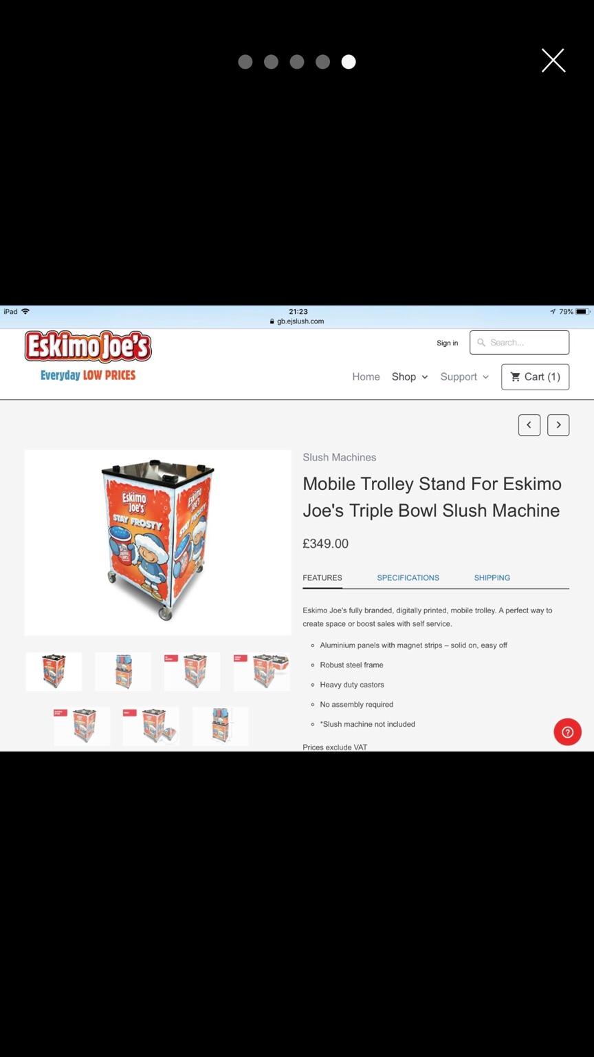 Eskimo joe triple slush machine £1500 in W11 Chelsea for £1,500.00 for