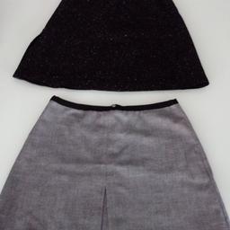 Verkaufe 2xroecke von h&m groesse 40.form:a linie,farbe grau und schwarz mit puenktchen.zustand gut ohne flecken und loecher.