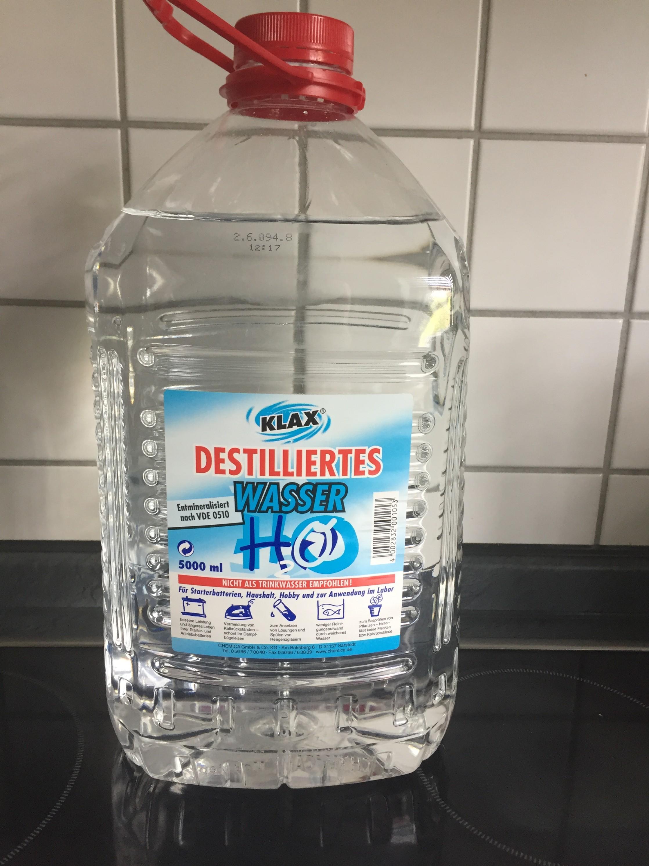 KLAX Kanister destilliertes Wasser 5 Liter