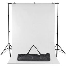 Photo or Green Screen Video shoots for photography or YouTube etc
White&Green Screen Backdrop Photo Studio 2m Background Stand Support Photography Set with Bag