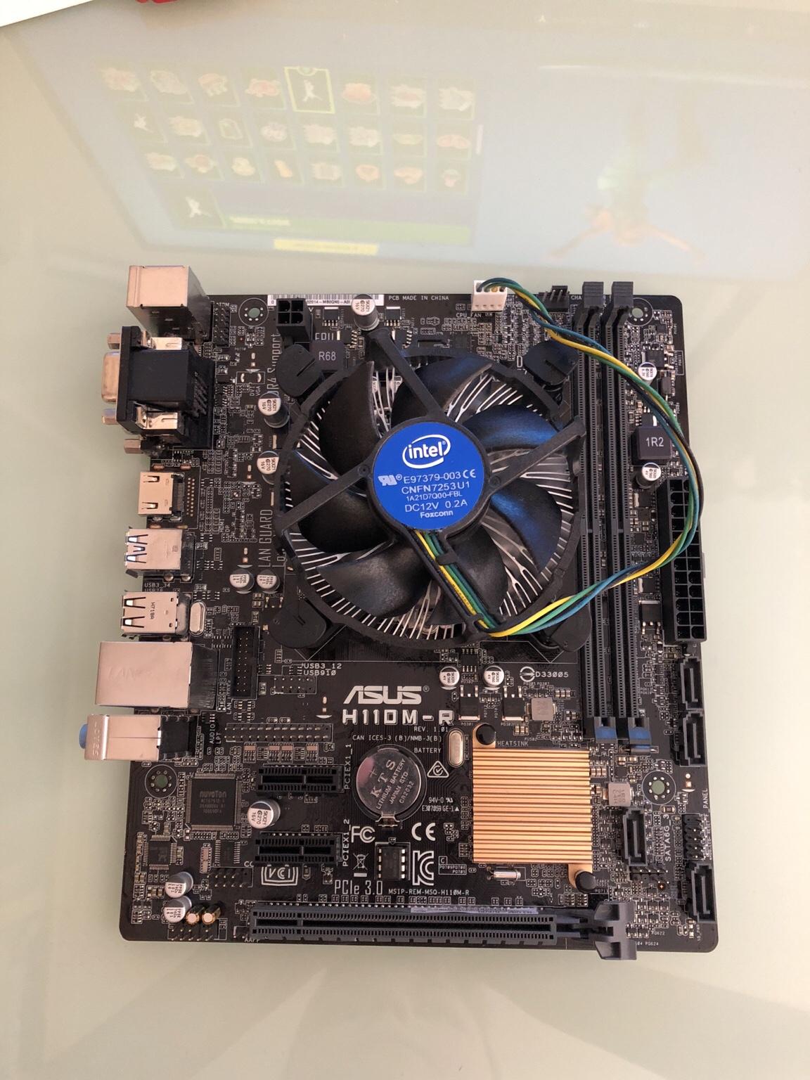 ASUS H110M R motherboard with pentuim cpu in CH61 Wirral for £59.00