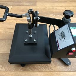 HP230B swing arm heat press 30cmx23cm for use on a range of materials. Used a few times to put decals on tshirts, and in good working order. Digital timer and digital thermometer. Pick up NW London or Stevenage possible delivery depending on location.