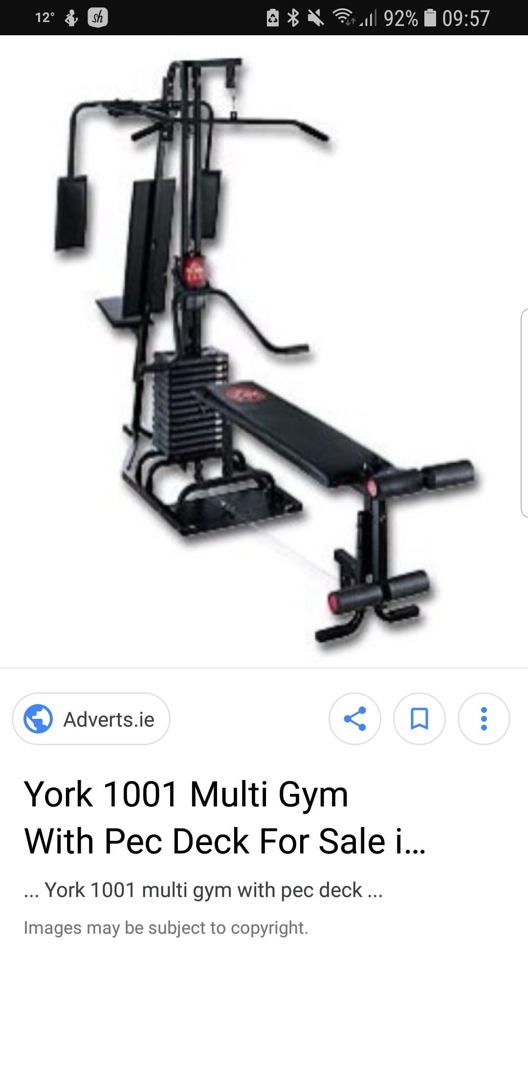 York 1001 multi gym in NG17 Ashfield f r 70 00 zum Verkauf