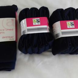Here are three brand new pks of navy school tights age 7-8 years. 7pairs altogether. There are two packs of 3 pairs of tights and one single pack of fleeced Lined tights. I bought them for my grandchildren ,but forgot I had them and now they are too small. So get this great buy before the cold weather arrives.
