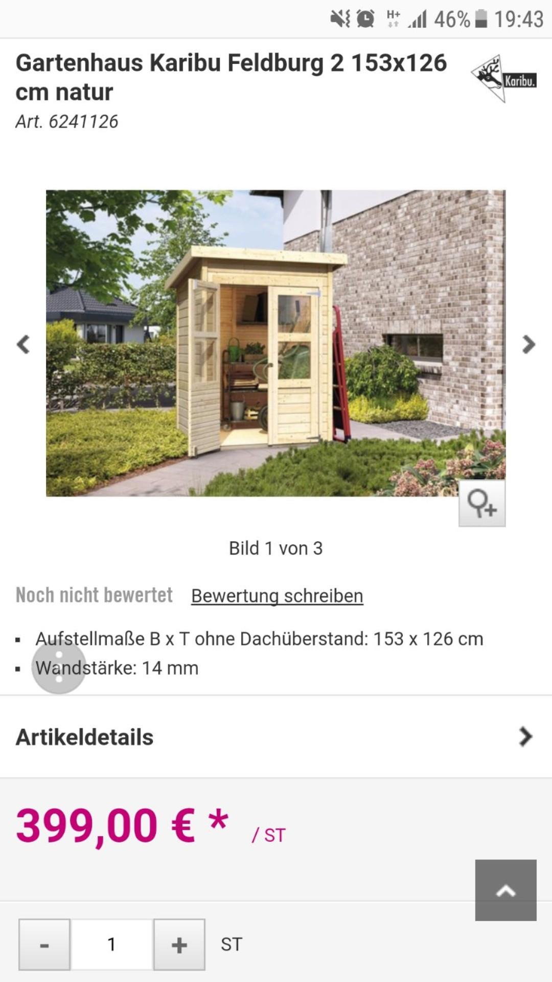 Karibu Gartenhaus zu Verkaufen in 6800 Feldkirch for €300.00 for sale
