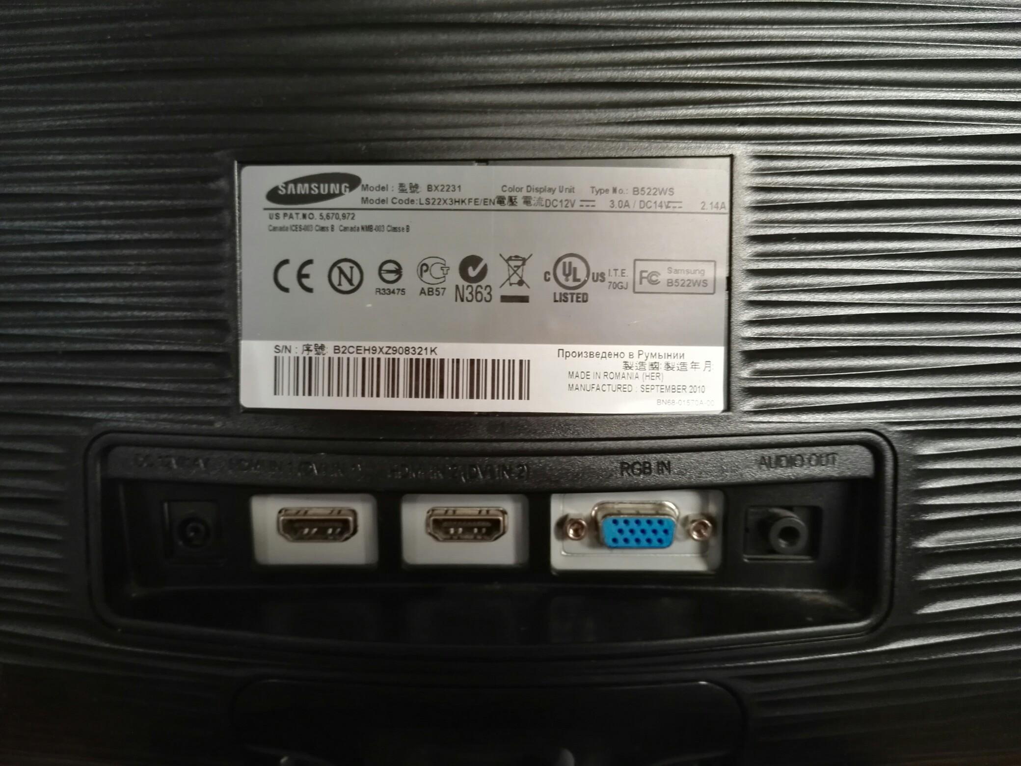 Monitor Samsung Syncmaster BX2231 in 68766 Hockenheim for €55.00 for