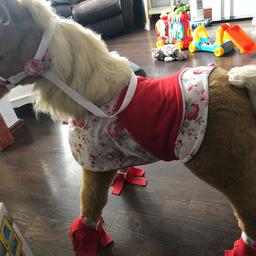 These are very rare and collectibles now bought last year for my daughter but she doesnt use it had the extra cath kidson feet covers harness coat etc made extra this is in perfect condition and fully works responds to noise movements and touch absolutely beautiful horse and they can take weight of up to a 7tr old child