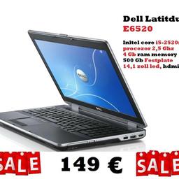 Dell Latitude E6520
Cpu: I5- 2520M@2,50GHz
Ram: 4 GB
Hdd: 320 GB
HDMI, VGA, SD Card, USB.
PREIS: 149 €
6 Monaten Garantie