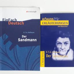 Zum Verkauf stehen zwei Bücher zu Hoffmann's "Der Sandmann". Es sind Eintragungen und Markierungen vorhanden.
Die Kurzgeschichte selbst und eine Erläuterung.

Zur Abholung - Versand wird extra berechnet