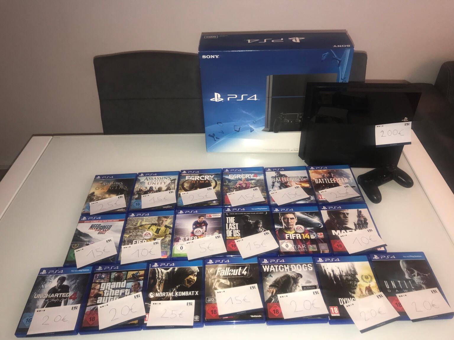 PlayStation 4 + Spiele (Komplettpaket) in 82538 Geretsried für € 450,00