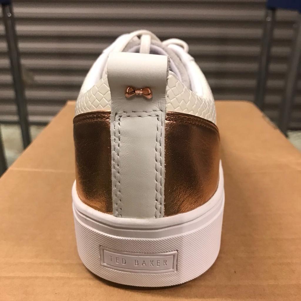 Ted baker white hot sale and rose gold trainers