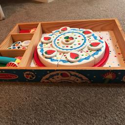 Wooden play birthday cake, lovely pretend play toy