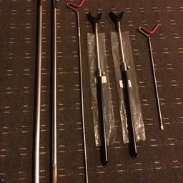 X4 rod rests / Bank sticks
Metal one dinsmores arrow point
Metal one waterline stainless
Two brand new in packet 30-50cm bank sticks with 2 screw in rests
And two with red rubber tip