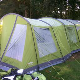vango azure v600 family tent with carpet also as awning with ground sheet
this is in great condition was used last week in isle of wight
it sleeps 5 in beedrooms but easly sleep more in living space 
,no rips or leaks ,cash on colletion only due to size and weight. £200 ono