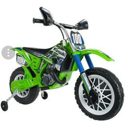Injusa Kawasaki Moto X Scrambler 6V Bike

This Kawasaki licensed motorbike comes with a rechargeable 6 volt battery, charger, 6 volt motor and a thermal fuse for added safety. It has a twist grip accelerator, a automatic brake with removable stabilisers and a maximum speed of 5 -6 km/h. Suits ages 3 years +. Dimensions of item: 111 x 56 x 76 cm.

Depth: 80 CM

Height: 55 CM

Width: 38 CM

Age Range: 3+

Assembly: Self Assembly

Experience Level: Beginner

Maximum Weight (in kg): 30

Speed Limit