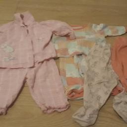 2 pairs of pjs 3 6 months and 2 odd bottoms