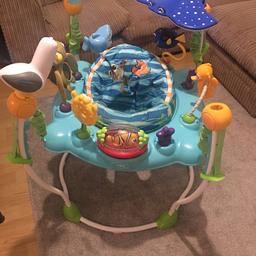 Used, but in good condition and plenty of life in it
Different toys and activities
Seat rotates 360° for easy access
Unique jumping platform has 4 height adjustments to grow with baby
High seat back and machine washable seat pad

One of the bubbles and two hanging toys missing, but does not affect usage

RRP:£99