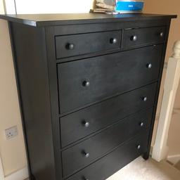 Brown/black IKEA hemmes chest of drawers 
Few marks as shown in pictures 

A single piece unit collect gillingham