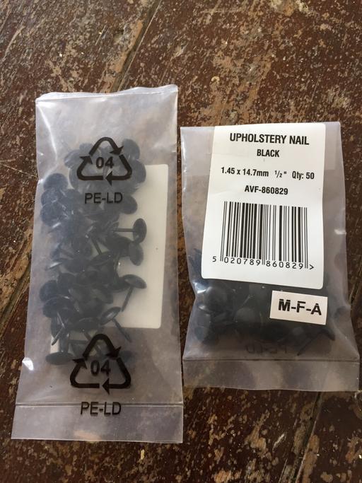 Buy & Sell Devon Torridge - Photos for Upholstery nails.Black 1/2 inch.2x50 pack £3e