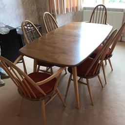 Extendable Table, 6 chairs