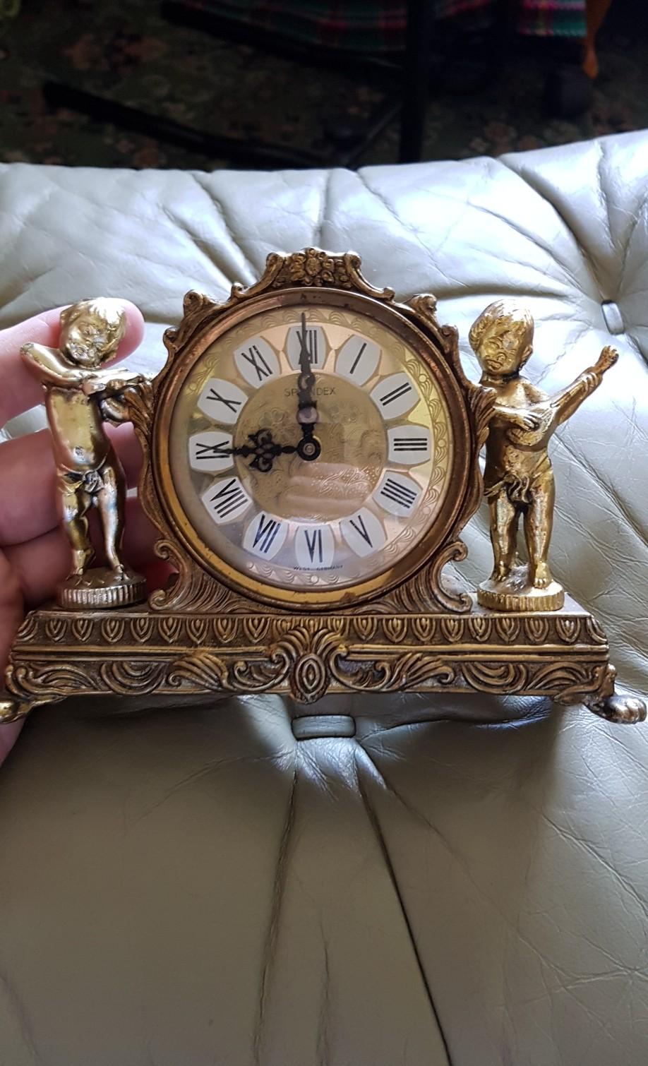 Mantel clock Brass. SPLENDEX. in LE16 Harborough for £9.95 for sale